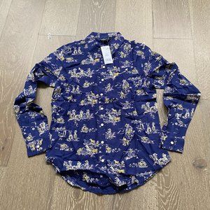 Cruel Denim Women's Navy Print long-sleeve Shirt